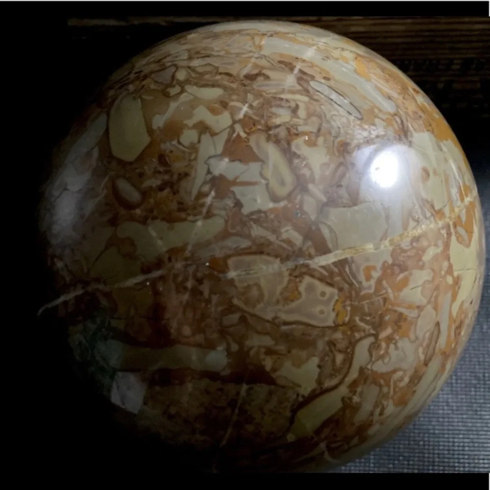 Polychrome Jasper Desert Jasper Polished Stone Orb Solid Rock Mineral 12lbs